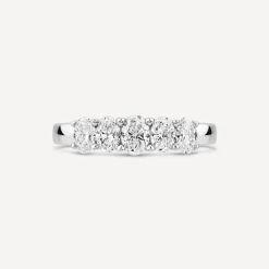 Born 18ct White Gold 5 Stone 1ct Lab Grown Diamond Ring