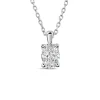 Born 9ct White Gold Lab Grown 0.30ct Diamond Oval Pendant