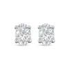 Born 9ct White Gold Lab Grown 0.50ct Diamond Oval Stud Earrings