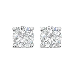 Born 9ct White Gold Lab Grown 0.80ct Diamond Brilliant Stud Earrings