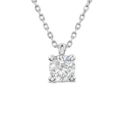 Born 9ct White Gold Lab Grown 0.30ct Diamond Round Brilliant Pendant