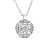 Born 9ct White Gold Lab Grown 0.83ct Halo Diamond Pendant