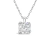 Born 9ct White Gold Lab Grown 0.70ct Diamond Round Brilliant Pendant