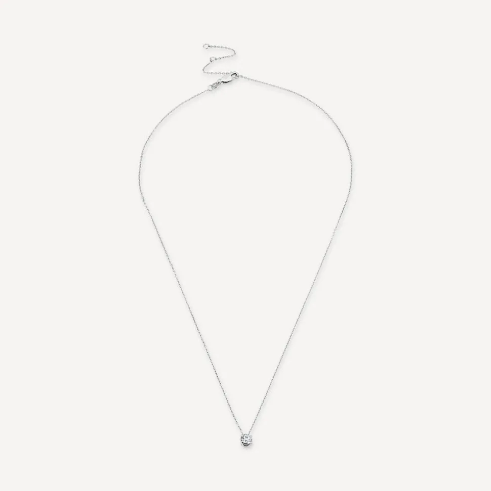 Born 9ct White Gold Lab Grown 0.30ct Diamond Round Brilliant Pendant