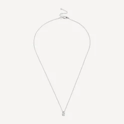 Born 9ct White Gold Lab Grown 0.30ct Diamond Oval Pendant