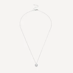 Born 9ct White Gold Lab Grown 0.52ct Halo Diamond Pendant