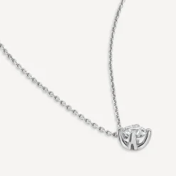 Born 9ct White Gold Lab Grown 0.30ct Diamond Round Brilliant Pendant