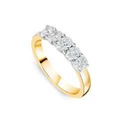 Born 18ct Yellow Gold 5 Stone 1ct Lab Grown Diamond Ring