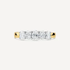 Born 18ct Yellow Gold 5 Stone 1ct Lab Grown Diamond Ring