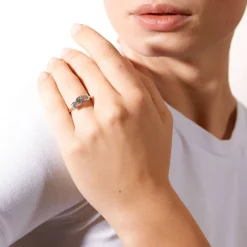 Born 18ct Yellow Gold 2ct 3 Stone Round Brilliant Diamond Ring