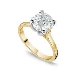Born 18ct Yellow Gold 2.00ct Lab Grown Round Solitaire Diamond Ring