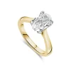 Born 18ct Yellow Gold 2.00ct Lab Grown Oval Solitaire Diamond Ring