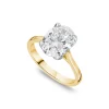 Born 18ct Yellow Gold 3.00ct Lab Grown Oval Solitaire Diamond Ring