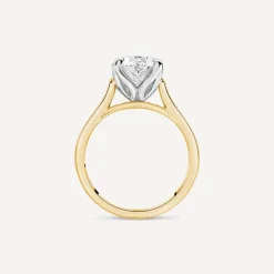 Born 18ct Yellow Gold 3.00ct Lab Grown Oval Solitaire Diamond Ring