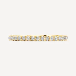 Born 18ct Yellow Gold 0.20ct Lab Grown Diamond Claw Set Half Eternity Wedding Ring