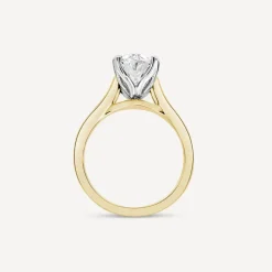 Born 18ct Yellow Gold 2.00ct Lab Grown Oval Solitaire Diamond Ring