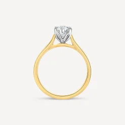 Born 18ct Yellow Gold 1ct Lab Grown Solitaire Oval Diamond Ring