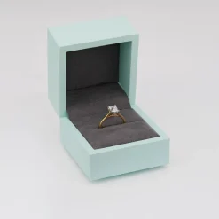 Born 18ct Yellow Gold 1ct Lab Grown Emerald Cut Diamond Ring