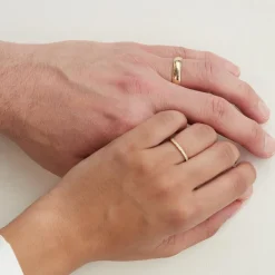 Born 18ct Yellow Gold 0.15ct Lab Grown Diamond Triangle Claw Set Half Eternity Wedding Ring