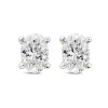Born 18ct Yellow Gold Lab Grown 0.40ct Diamond Oval Stud Earrings