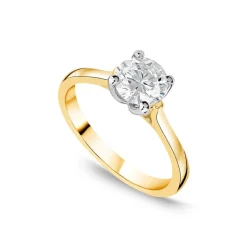 Born 18ct Yellow Gold Lab Grown 1ct Round Brilliant Diamond Ring