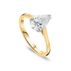 Born 18ct Yellow Gold Lab Grown 1.20ct Pear Diamond Ring