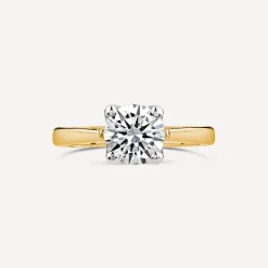 Born 18ct Yellow Gold Lab Grown 1.50ct Round Solitaire Diamond Ring