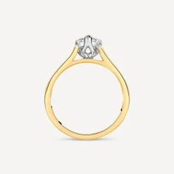 Born 18ct Yellow Gold Lab Grown 1ct Pear Diamond Ring