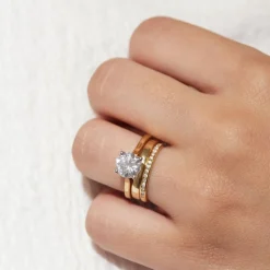 Born 18ct Yellow Gold Lab Grown 1.50ct Round Solitaire Diamond Ring