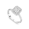 Born Platinum 1.20 Lab Grown Emerald Cut Halo Diamond Ring