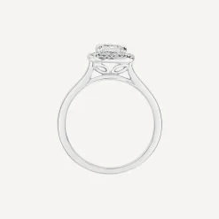 Born Platinum 1.20 Lab Grown Emerald Cut Halo Diamond Ring