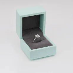 Born Platinum 1.20 Lab Grown Emerald Cut Halo Diamond Ring