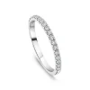 Born Platinum 0.20ct Lab Grown Diamond Claw Set Half Eternity Wedding Ring