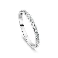 Born Platinum 0.20ct Lab Grown Diamond Claw Set Half Eternity Wedding Ring