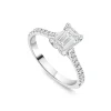 Born Platinum 1.20ct Lab Grown Emerald Cut & Diamond Sides Ring