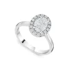 Born Platinum 1.20ct Lab Grown Oval Diamond Halo Ring
