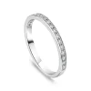Born Platinum 0.15ct Lab Grown Diamond Pave Set Half Eternity Wedding Ring