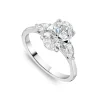 Born Platinum 2.40ct Lab Grown Oval Centre & Pear Sides Diamond Ring