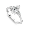 Born Platinum 1.80ct Lab Grown Pear Centre & Sides Diamond Ring