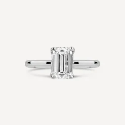 Born Platinum 2.00ct Lab Grown Emerald Cut Solitaire Diamond Ring