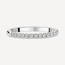 Born Platinum 0.20ct Lab Grown Diamond Claw Set Half Eternity Wedding Ring