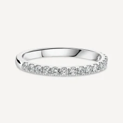 Born Platinum 0.25ct Lab Grown Diamond Claw Set Half Eternity Wedding Ring