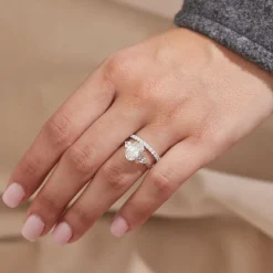Born Platinum 0.25ct Lab Grown Diamond Claw Set Half Eternity Wedding Ring