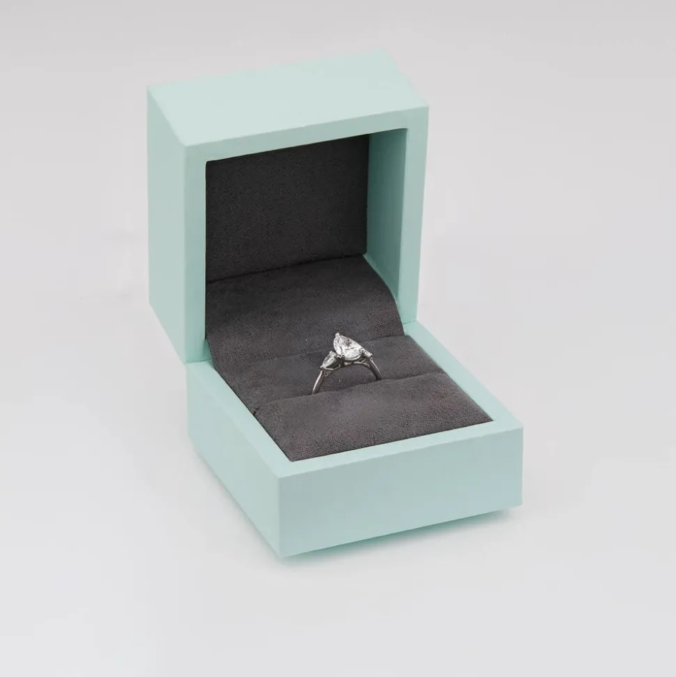Born Platinum 1.80ct Lab Grown Pear Centre & Sides Diamond Ring