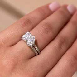 Born Platinum 0.20ct Lab Grown Diamond Claw Set Half Eternity Wedding Ring