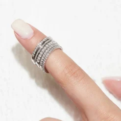 Born Platinum 0.20ct Lab Grown Diamond Claw Set Half Eternity Wedding Ring