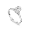 Born Platinum Lab Grown 1.50ct Solitaire Oval Diamond Ring