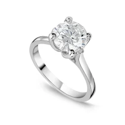 Born Platinum Lab Grown 2ct Round Solitaire Diamond Ring