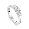 Born Platinum Lab Grown 1ct 3 Stone Round Brilliant Diamond Ring