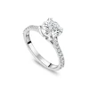 Born Platinum Lab Grown 1.40ct Round Brilliant Solitaire & Diamond Sides Ring
